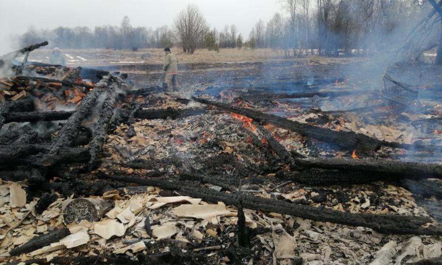 В Каргопольском районе выясняют причины пожара, в котором, предположительно, погибли 2 человека